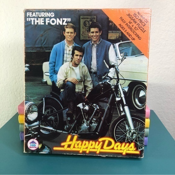 Vintage Happy Days Puzzle Jigsaw The Fonz Fonzie Richie Cunningham Potsy - Picture 1 of 12